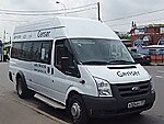 Бесплатный автобус Genser в пункт аренды автомобилей АрендаАвто-кри на Новорязанском шоссе